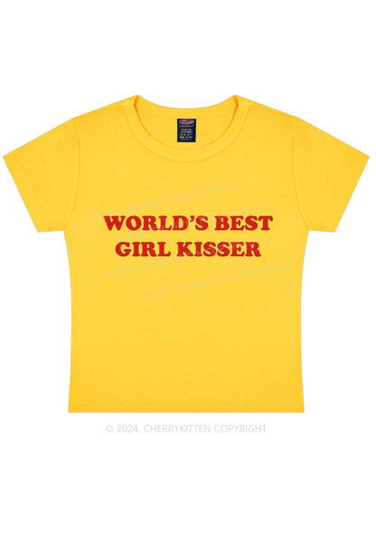 Best Girl Kisser Y2K Baby Tee Cherrykitten