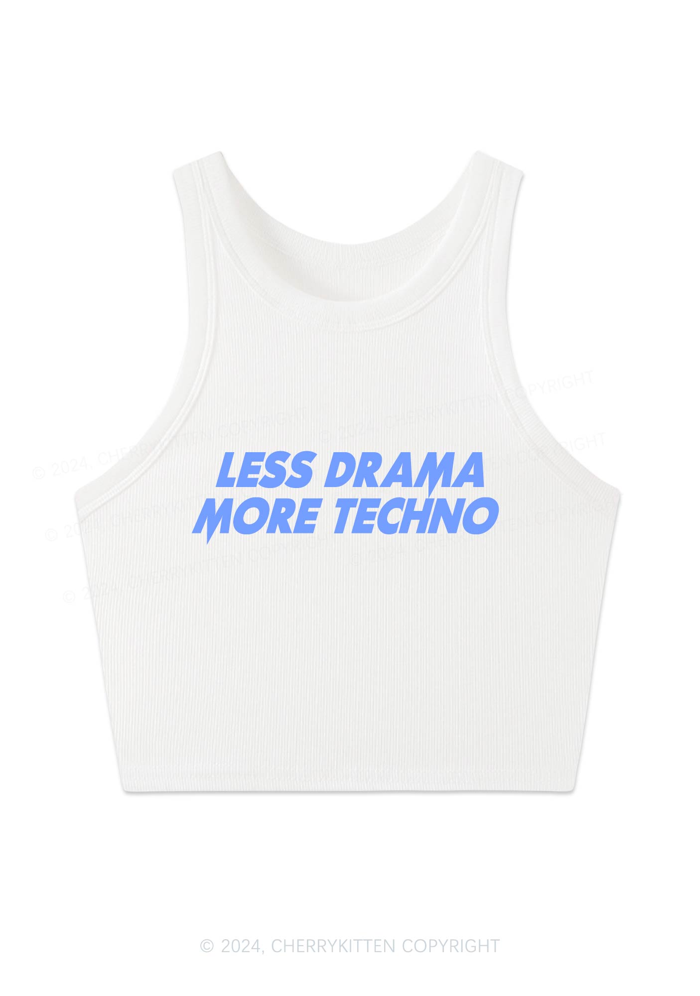 Less Drama Y2K Crop Tank Top Cherrykitten