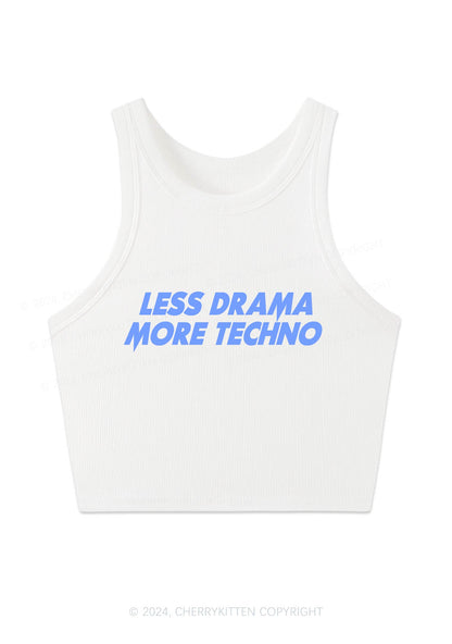 Less Drama Y2K Crop Tank Top Cherrykitten