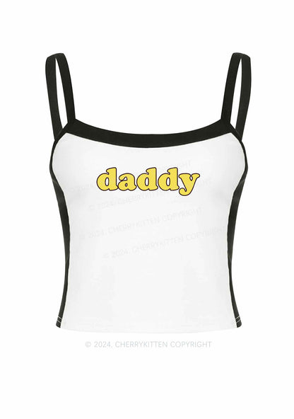 Daddy Y2K Color Block Crop Cami Top Cherrykitten