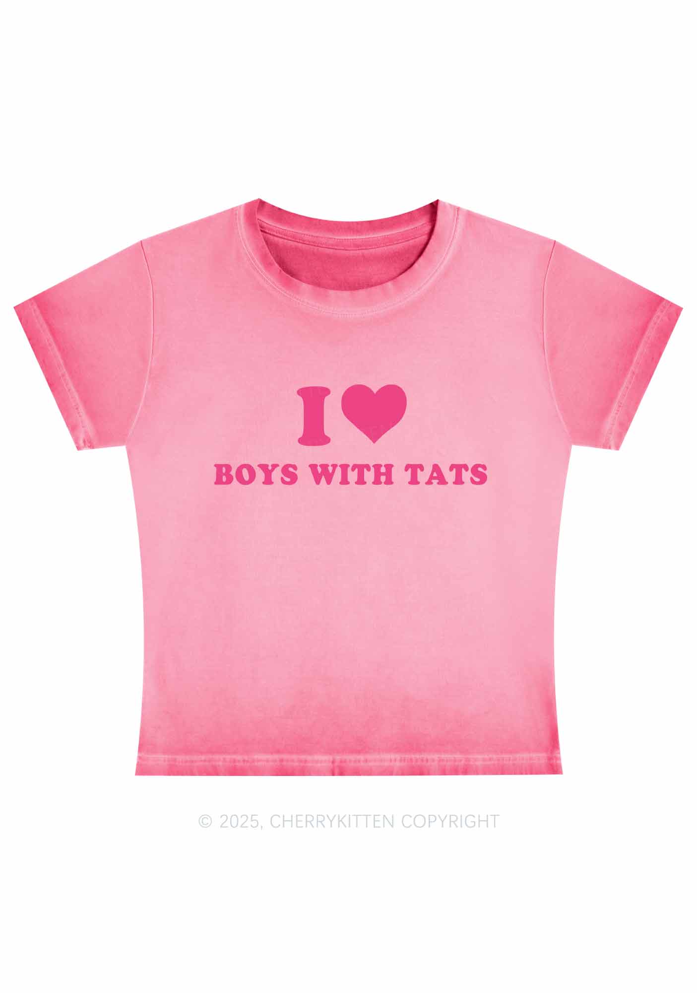 I Love Boys With Tats Y2K Vintage Classic Tee Cherrykitten