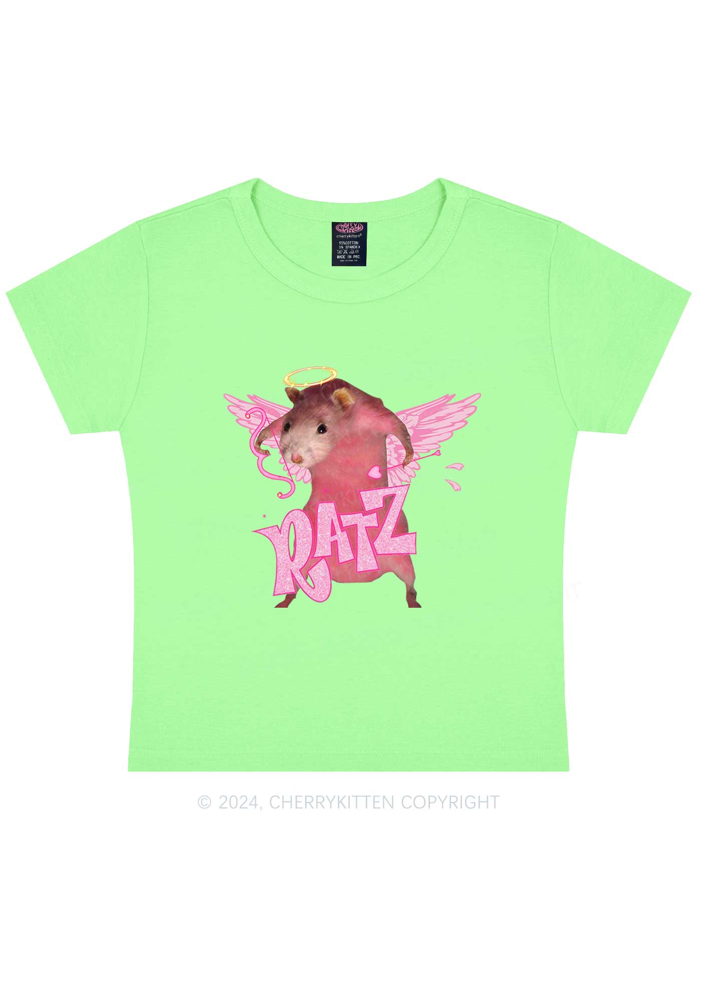 Cupid Rat Y2K Valentine's Day Baby Tee Cherrykitten