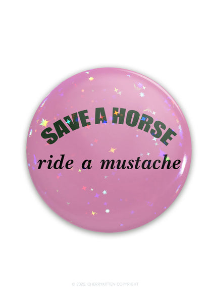 Ride A Mustache 1Pc Y2K Pin Cherrykitten