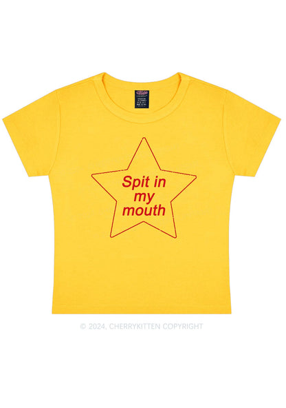 Spit In My Mouth Y2K Baby Tee Cherrykitten