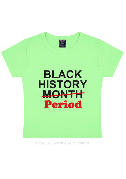 Black History Period Y2K Baby Tee Cherrykitten