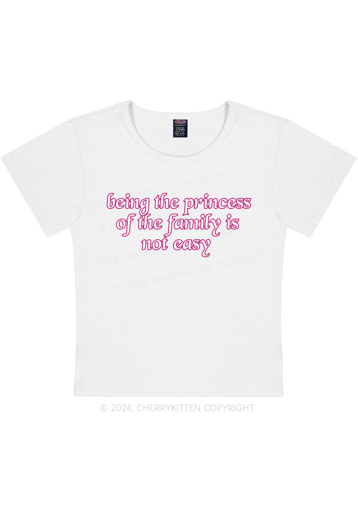 Princess Of The Family Y2K Baby Tee Cherrykitten