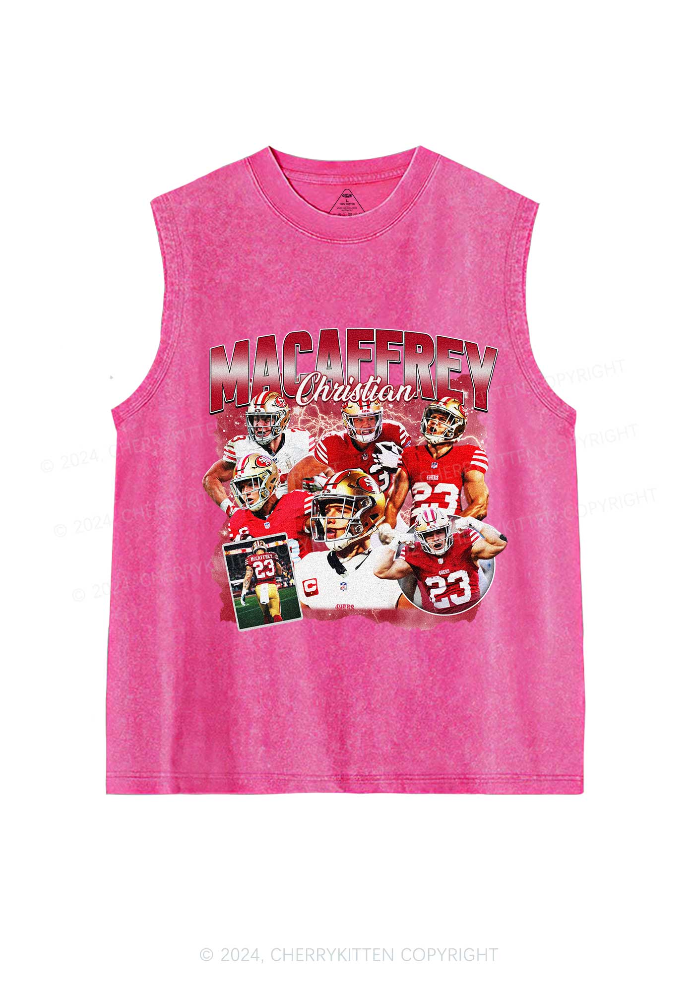 Red Christian Y2K Super Bowl Washed Tank Cherrykitten