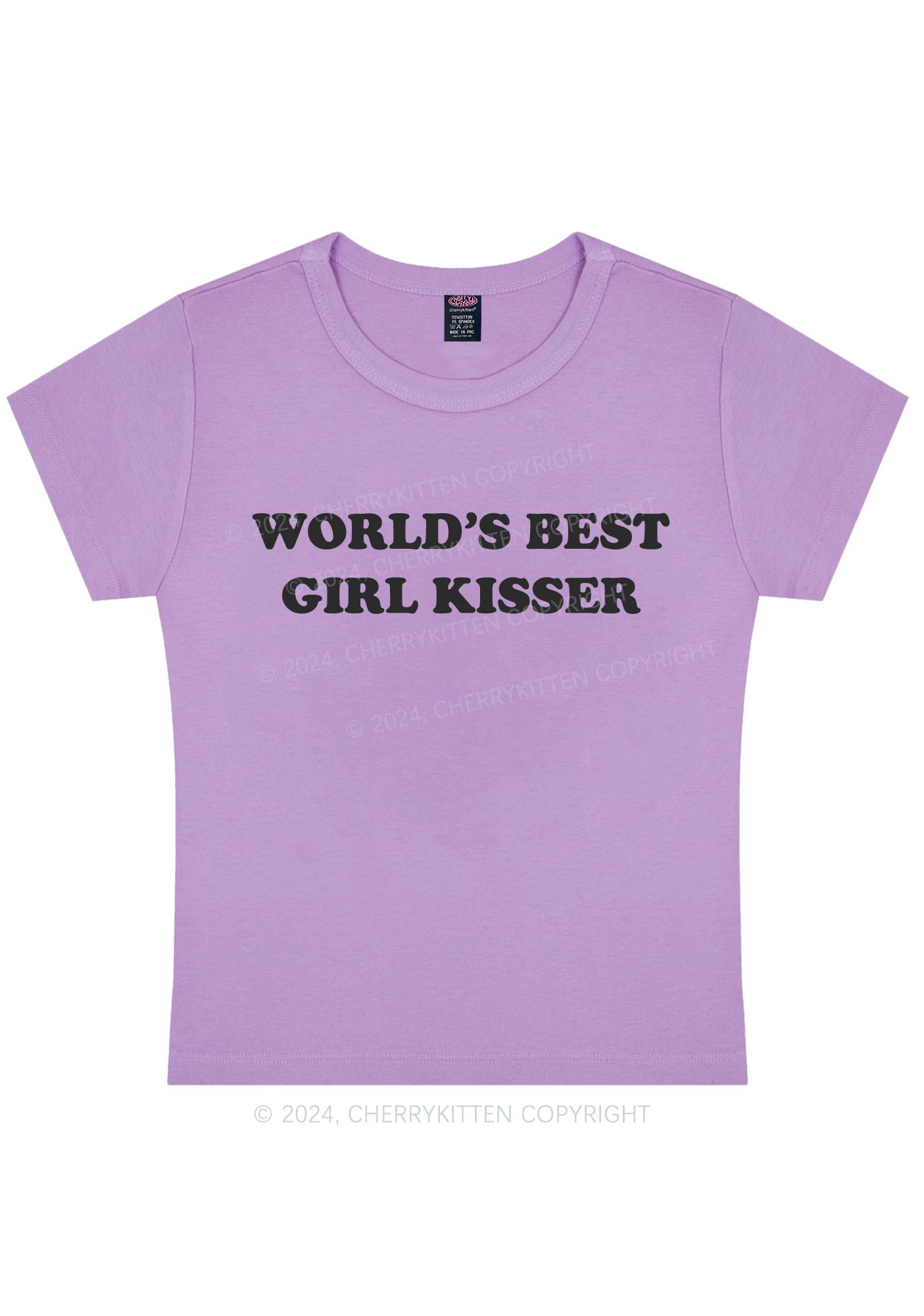 Best Girl Kisser Y2K Baby Tee Cherrykitten