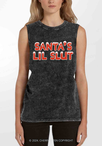 Christmas Santas Lil Slxt Y2K Washed Tank Cherrykitten