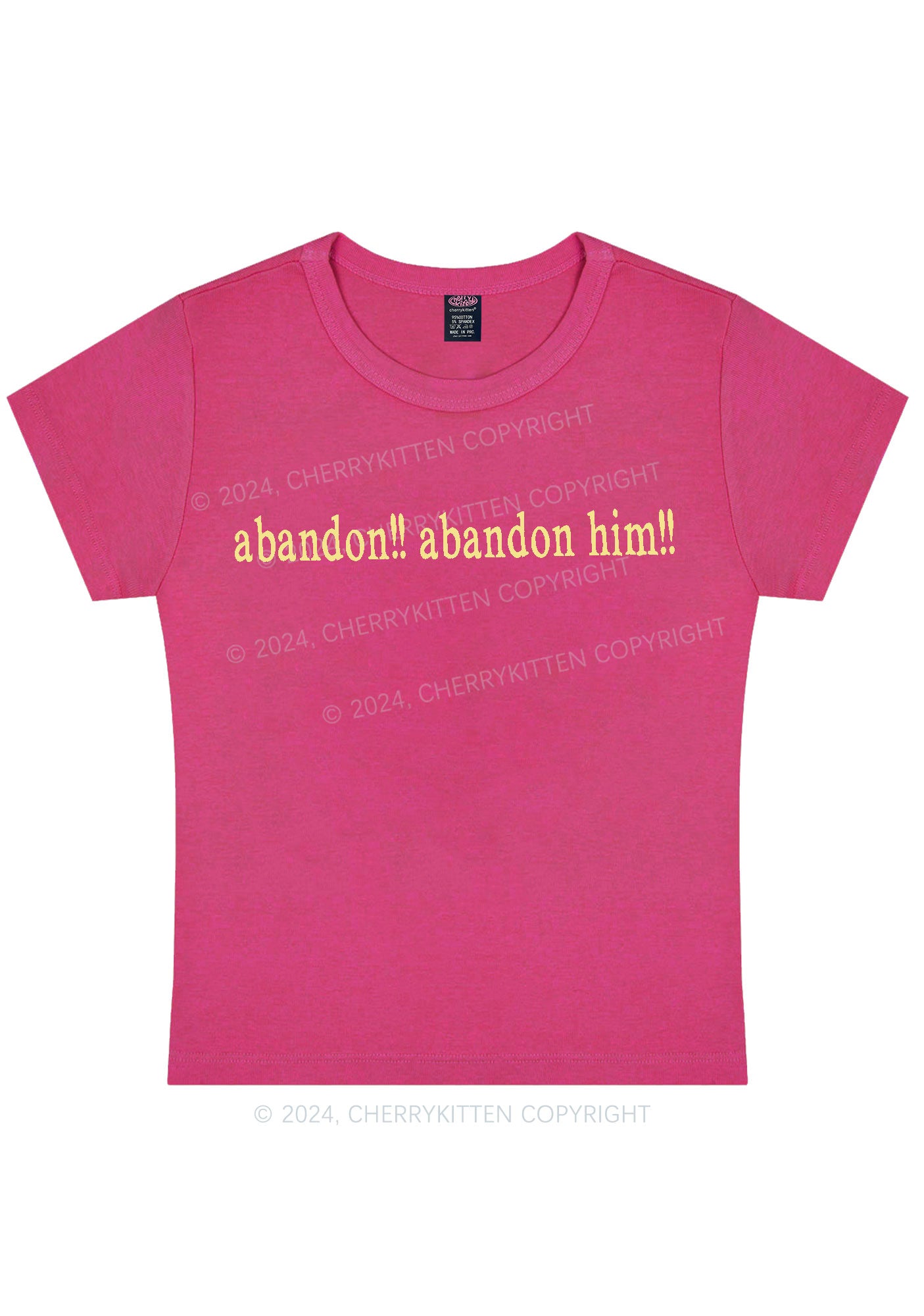 Abandon Him Y2K Baby Tee Cherrykitten