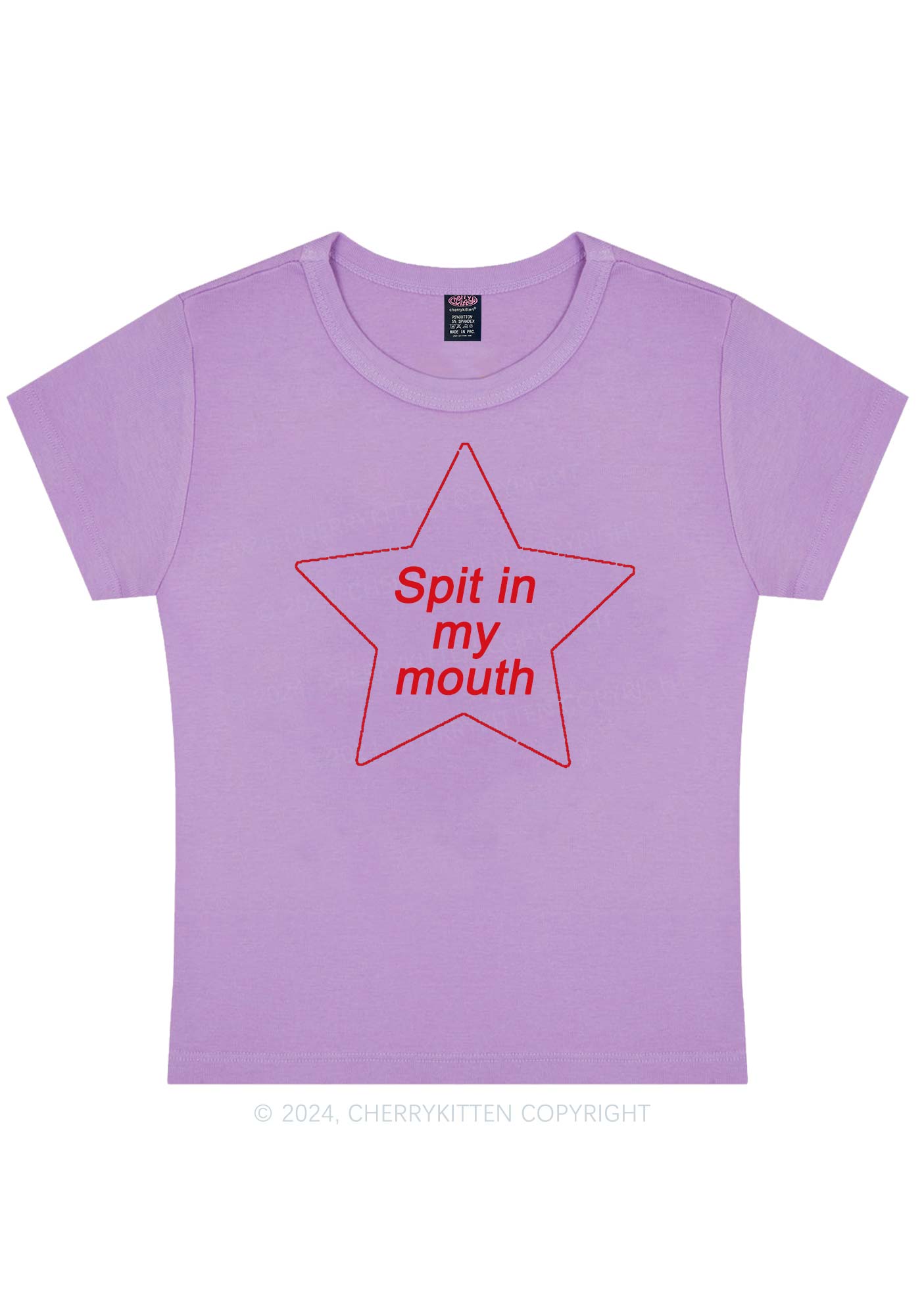 Spit In My Mouth Y2K Baby Tee Cherrykitten