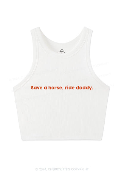 Ride Daddy Y2K Crop Tank Top Cherrykitten