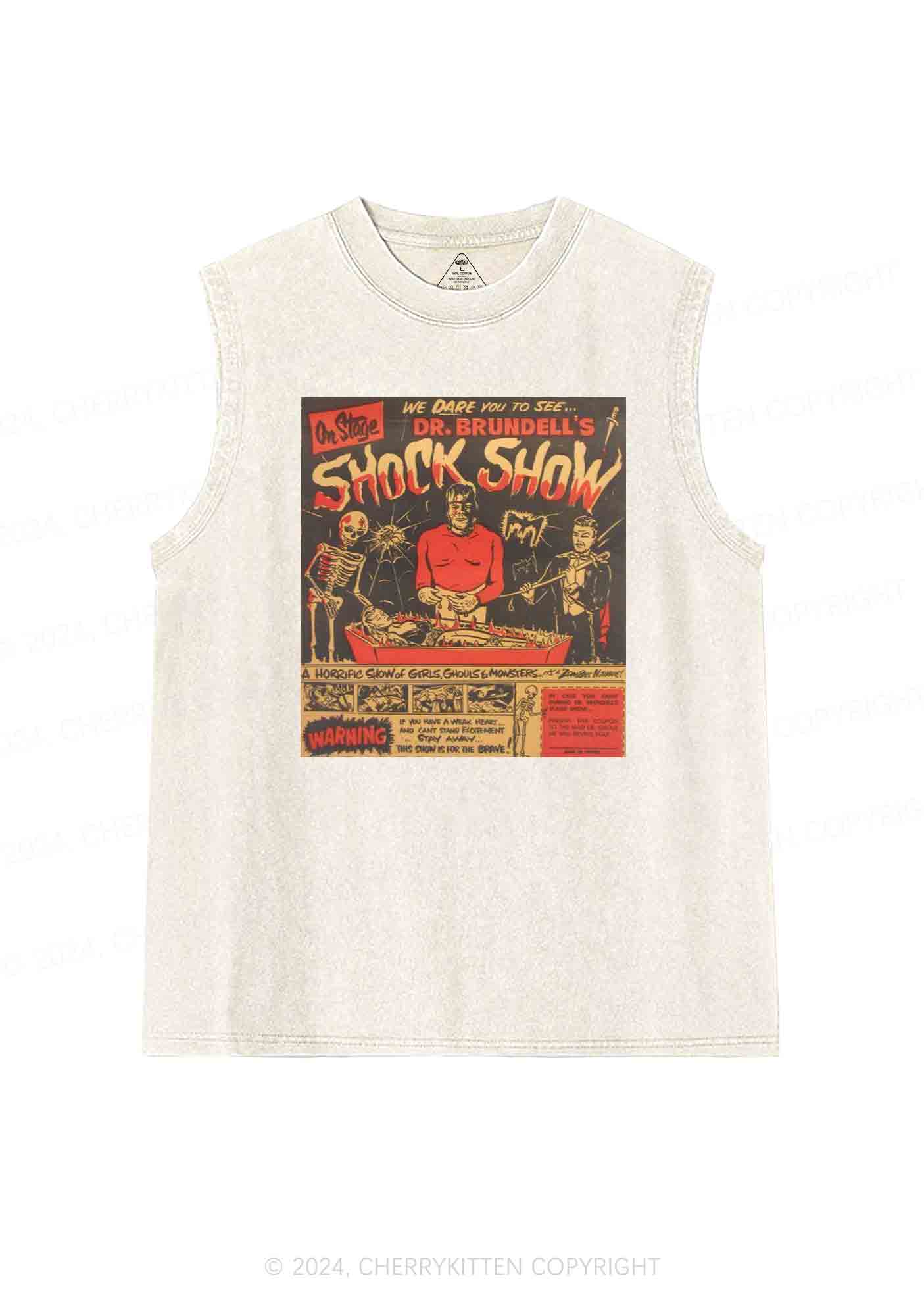 Halloween Shock Show Y2K Washed Tank Cherrykitten