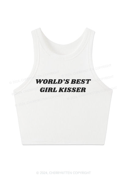 Best Girl Kisser Y2K Crop Tank Top Cherrykitten