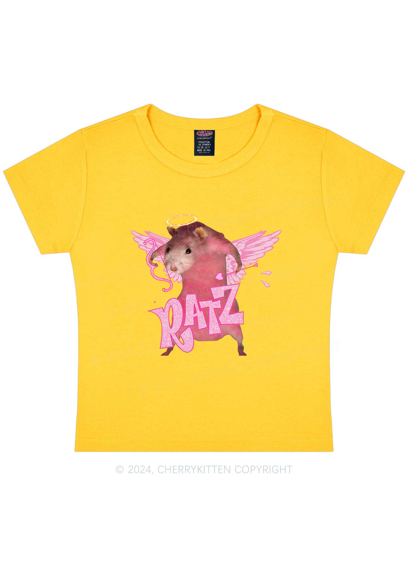 Cupid Rat Y2K Valentine's Day Baby Tee Cherrykitten