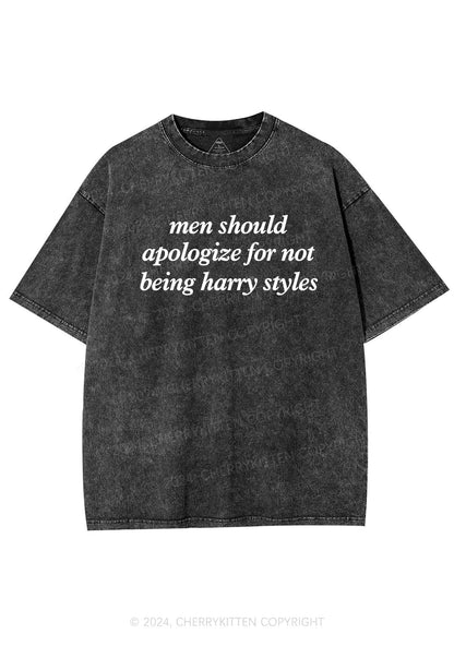 Men Should Apologize Y2K Washed Tee Cherrykitten