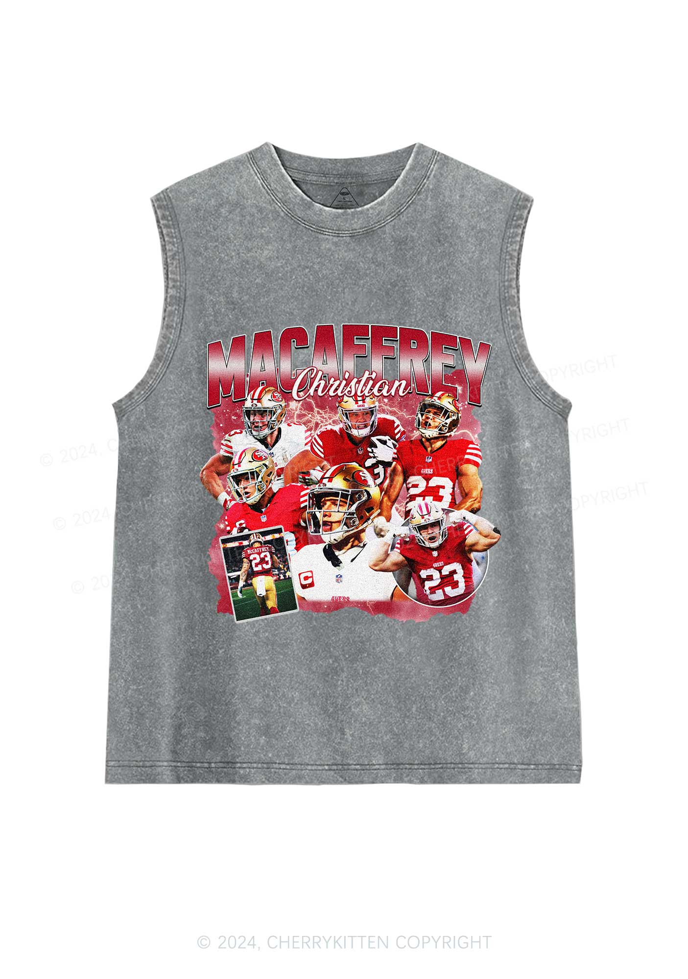 Red Christian Y2K Super Bowl Washed Tank Cherrykitten