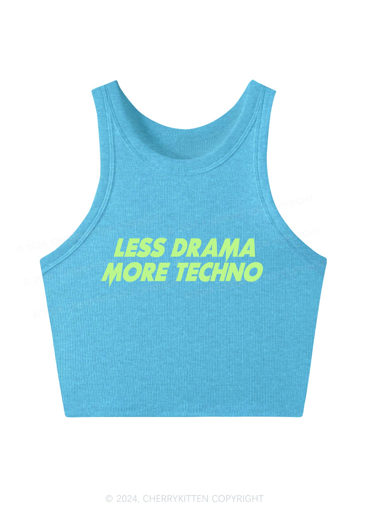 Less Drama Y2K Crop Tank Top Cherrykitten