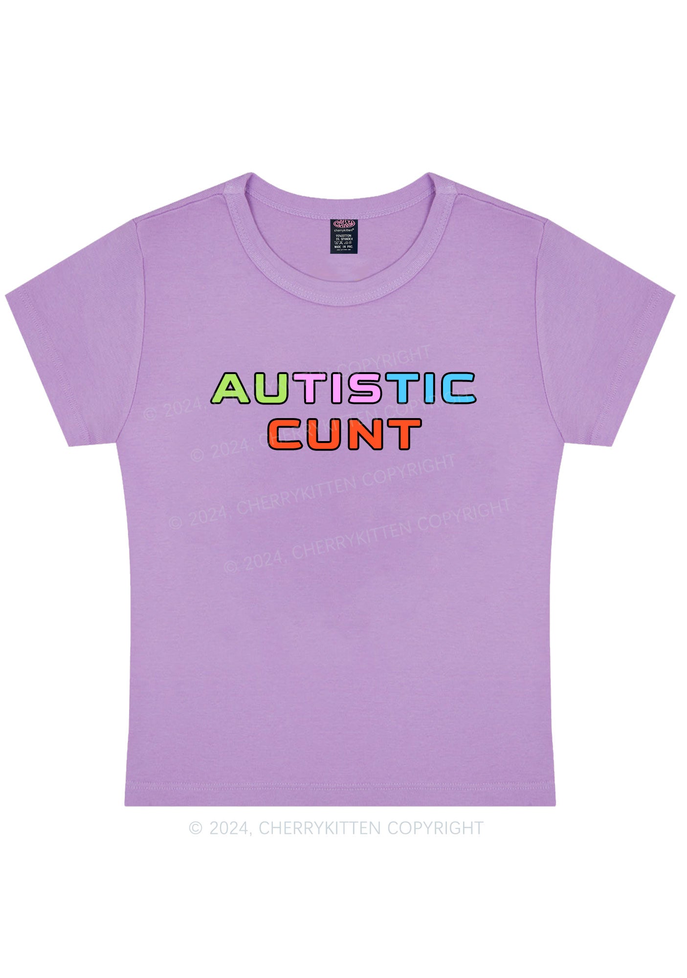 Autistic Cxxt Y2K Baby Tee Cherrykitten