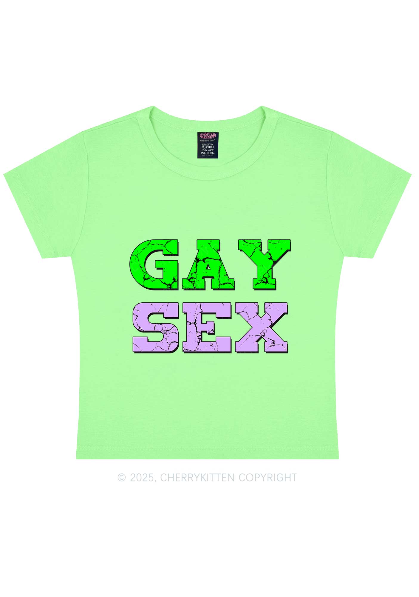 Gay Six Y2K Baby Tee Cherrykitten