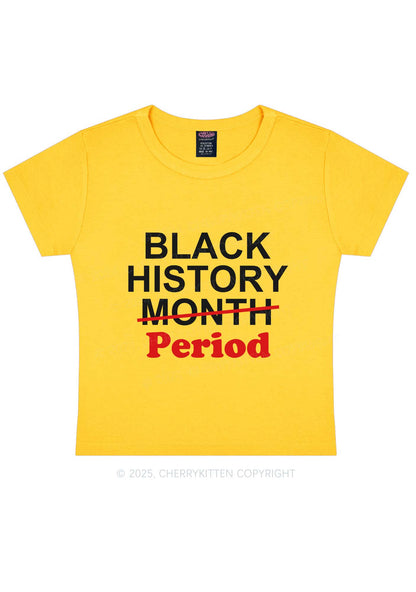 Black History Period Y2K Baby Tee Cherrykitten