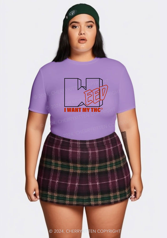 Curvy I Want Wxxd Y2K Baby Tee Cherrykitten