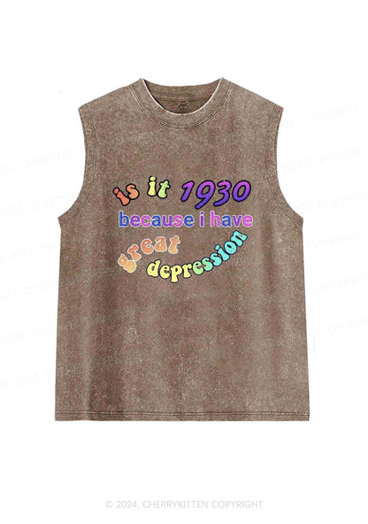 Great Depression Y2K Washed Tank Cherrykitten