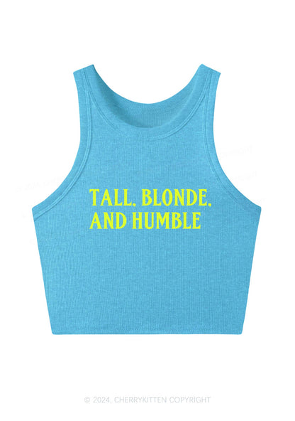 Tall Blonde And Humble Y2K Crop Tank Top Cherrykitten