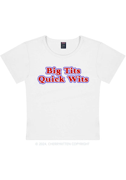 Quick Wits Y2K Baby Tee Cherrykitten