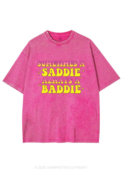 Sometimes A Saddie Y2K Washed Tee Cherrykitten