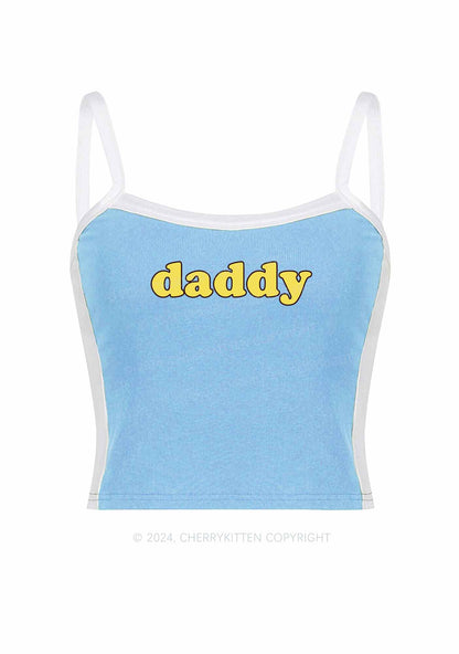 Daddy Y2K Color Block Crop Cami Top Cherrykitten