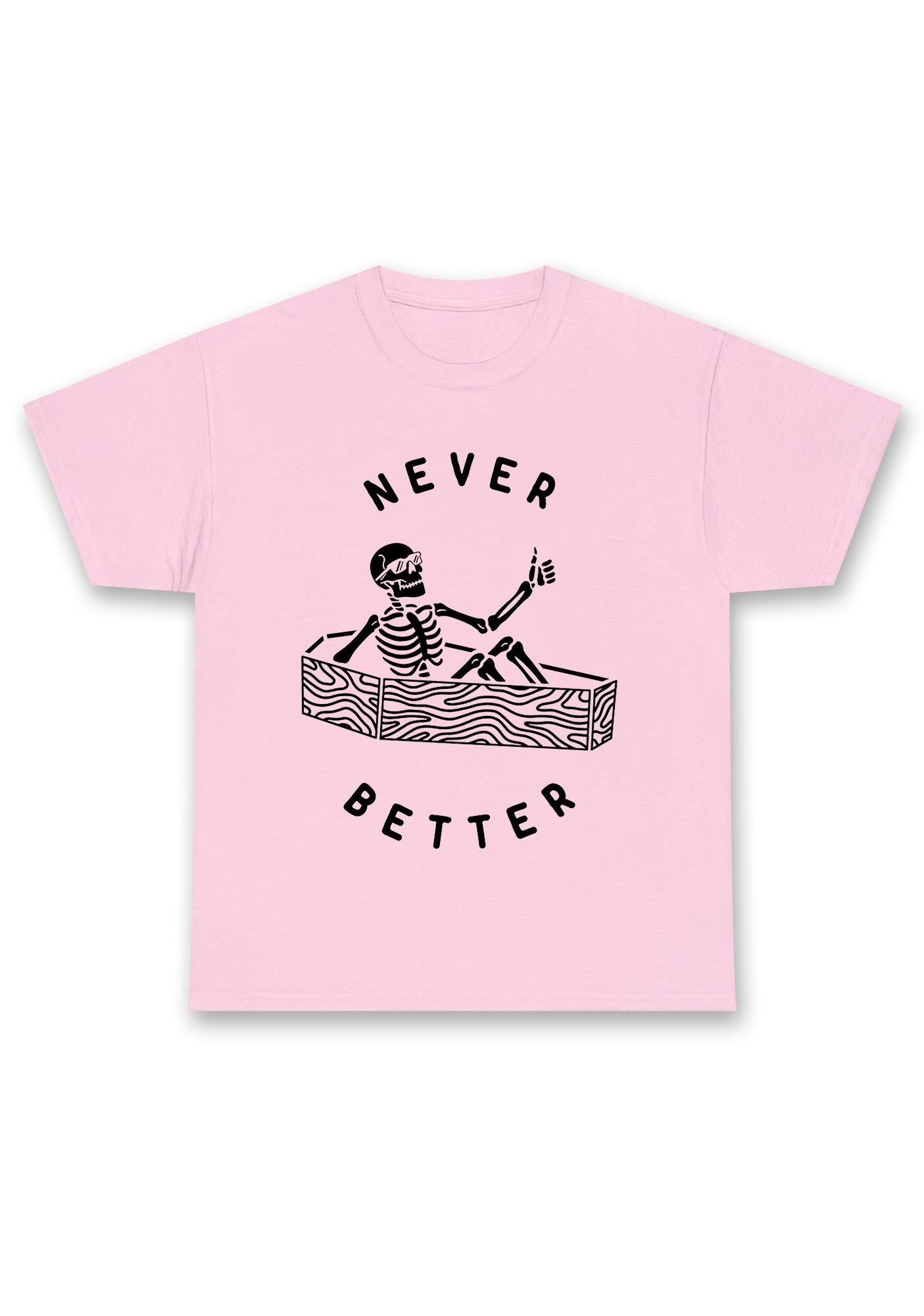 Halloween Never Better Skeleton Chunky Shirt