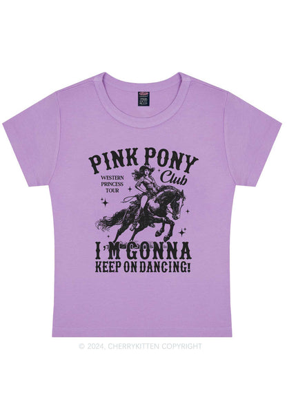 Im Gonna Keep On Dancing Y2K Baby Tee Cherrykitten