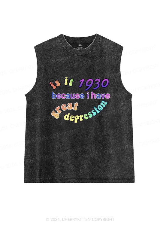 Great Depression Y2K Washed Tank Cherrykitten