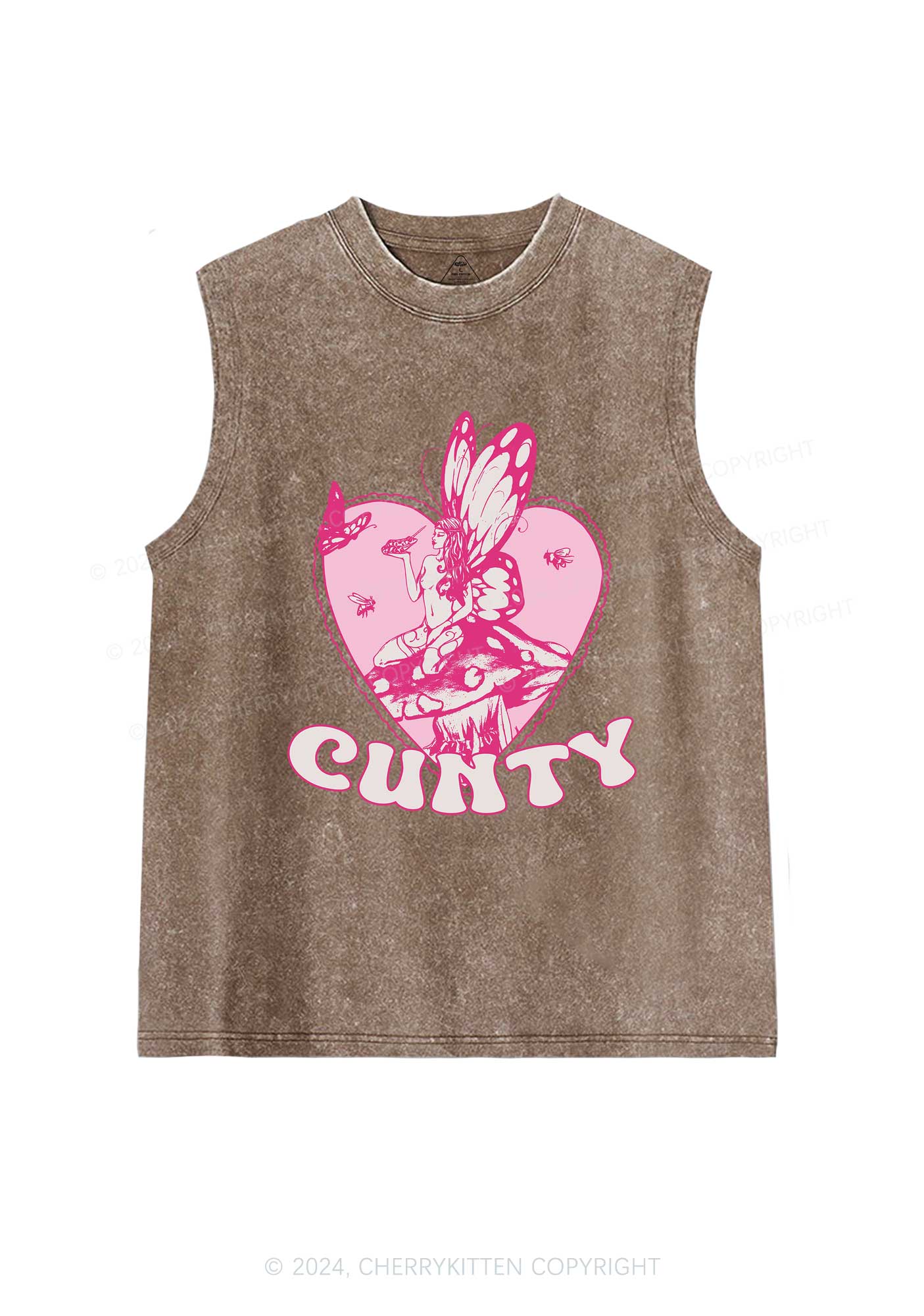 Butterfly Cxnty Y2K Washed Tank Cherrykitten