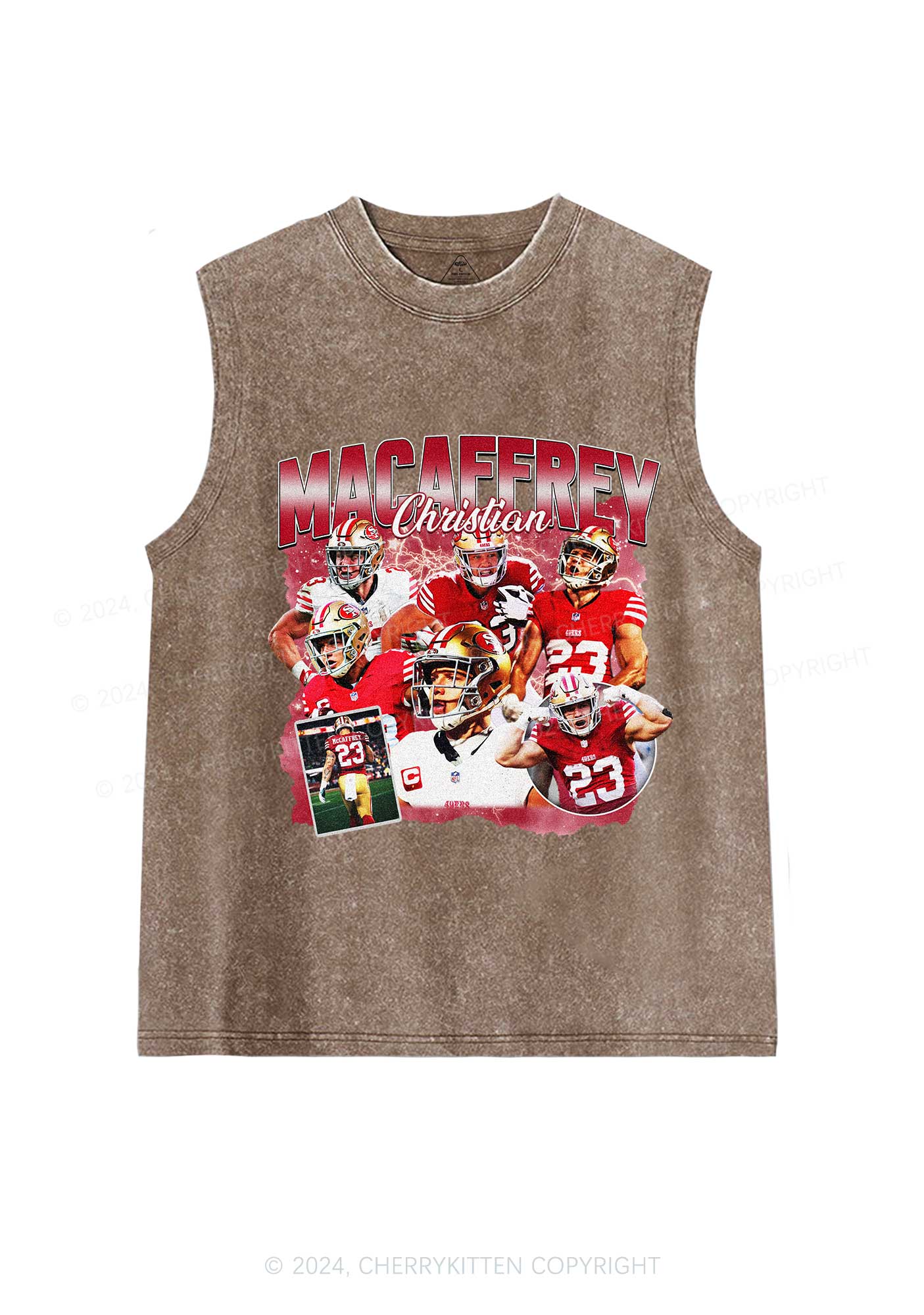 Red Christian Y2K Super Bowl Washed Tank Cherrykitten