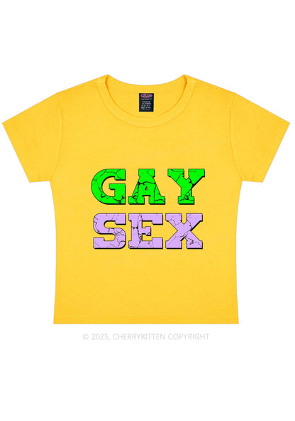 Gay Six Y2K Baby Tee Cherrykitten