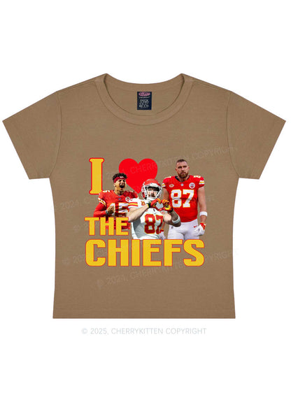 Custom I Love Chiefs Y2K Super Bowl Baby Tee Cherrykitten