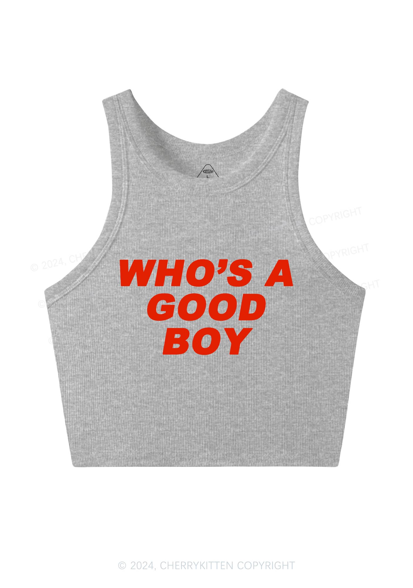 Who's A Good Boy Y2K Crop Tank Top Cherrykitten