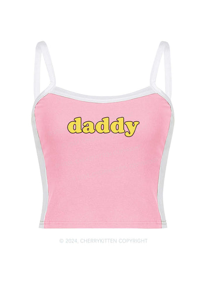 Daddy Y2K Color Block Crop Cami Top Cherrykitten