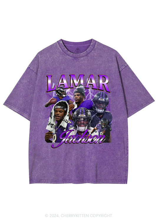 Purple Jackson Y2K Super Bowl Washed Tee Cherrykitten