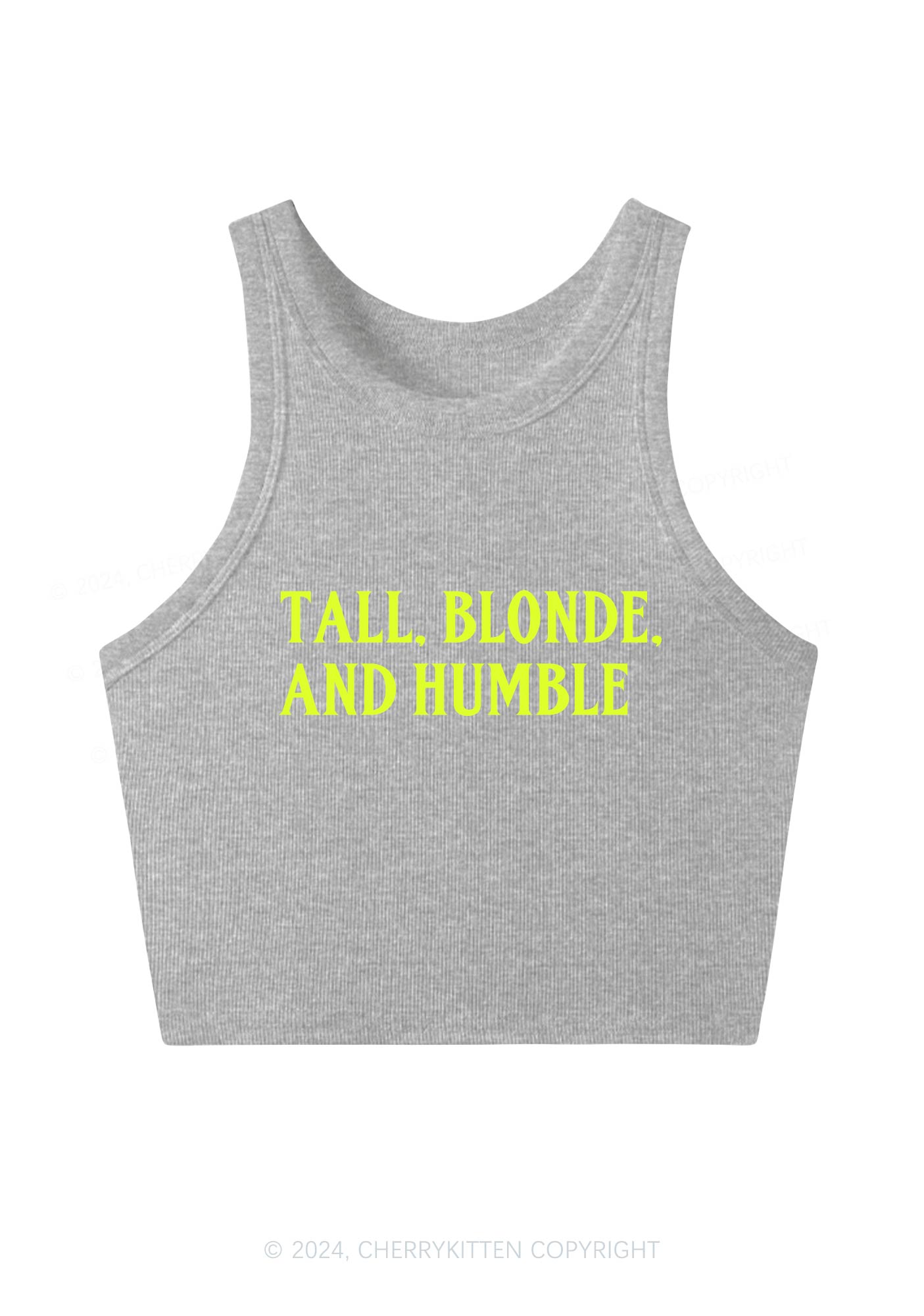 Tall Blonde And Humble Y2K Crop Tank Top Cherrykitten