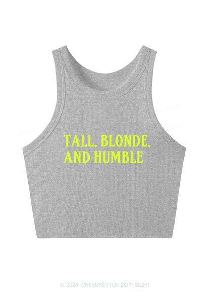 Tall Blonde And Humble Y2K Crop Tank Top Cherrykitten