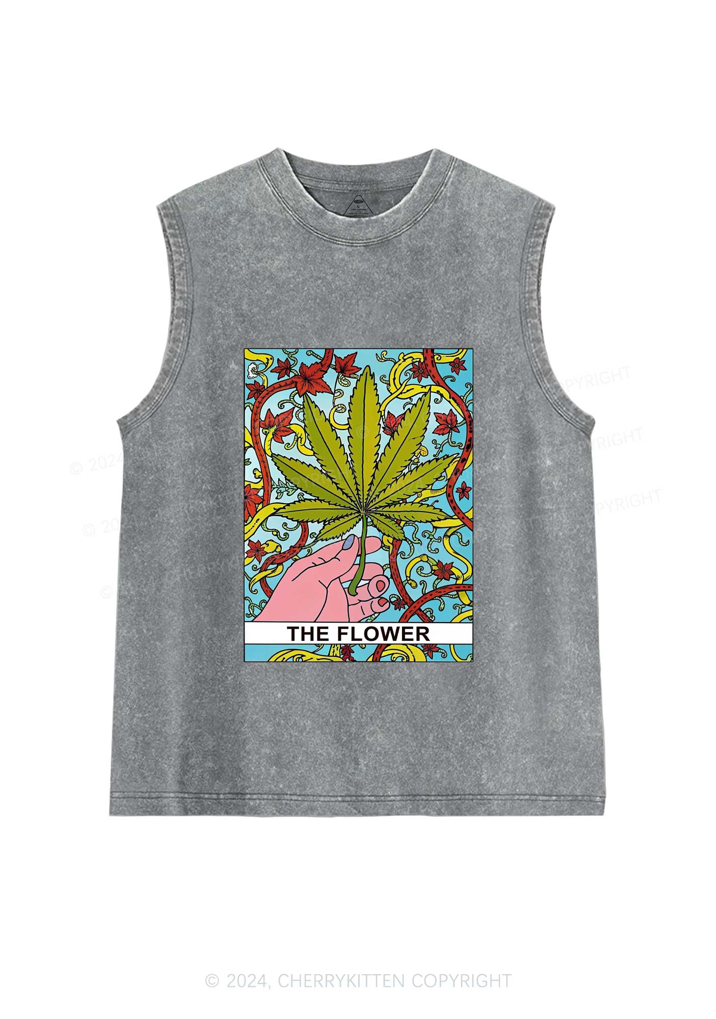 The Flower Y2K Washed Tank Cherrykitten