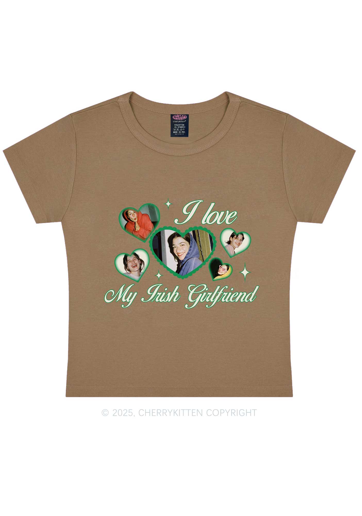 Custom My Irish Girlfriend St Patricks Y2K Baby Tee Cherrykitten