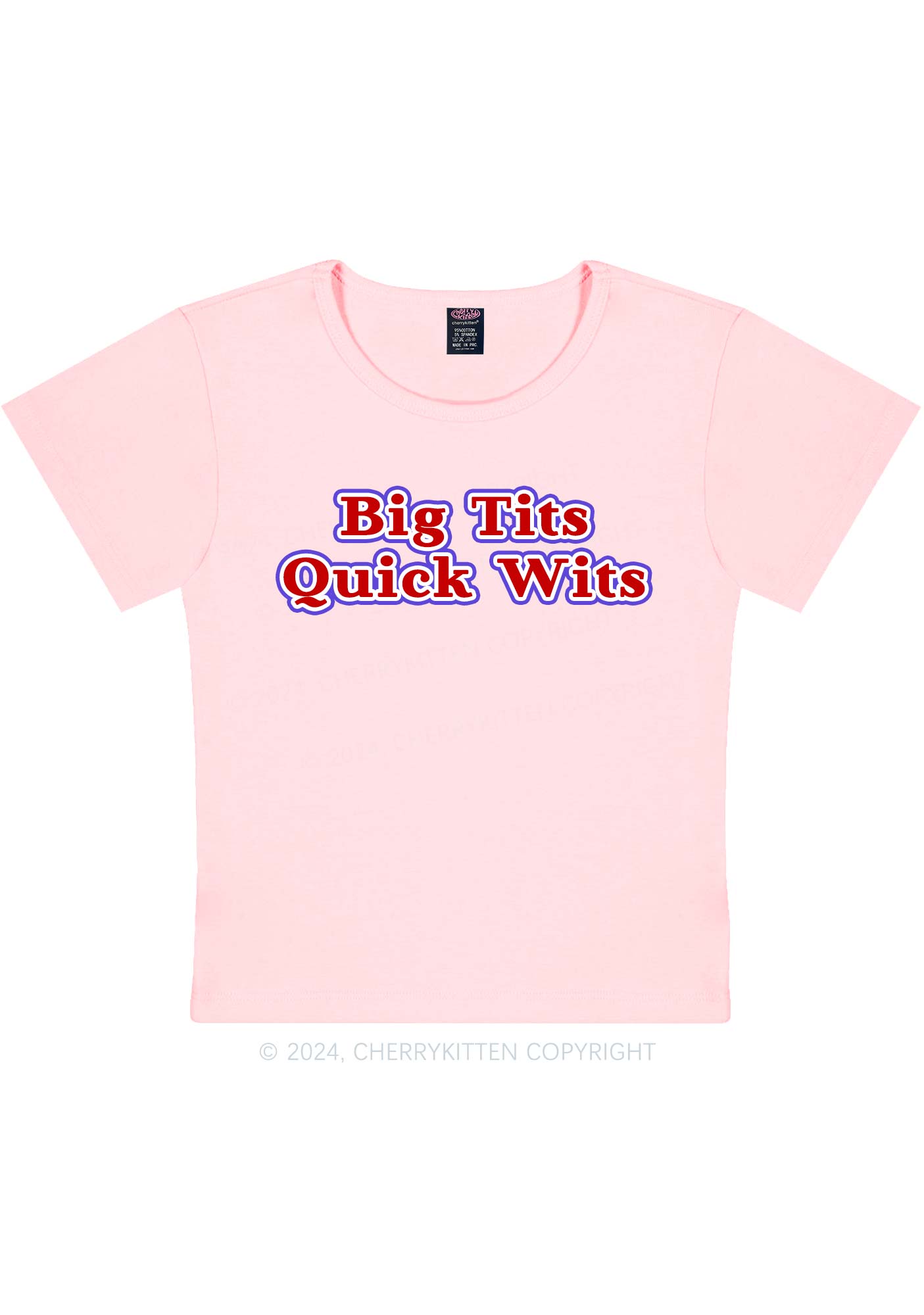 Quick Wits Y2K Baby Tee Cherrykitten