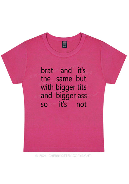 Brat The Same Y2K Baby Tee Cherrykitten