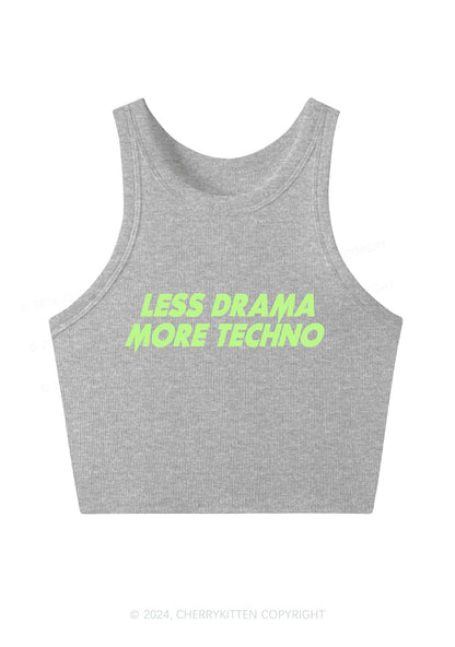 Less Drama Y2K Crop Tank Top Cherrykitten