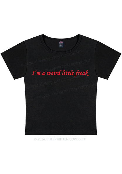 Weird Little Freak Y2K Baby Tee Cherrykitten