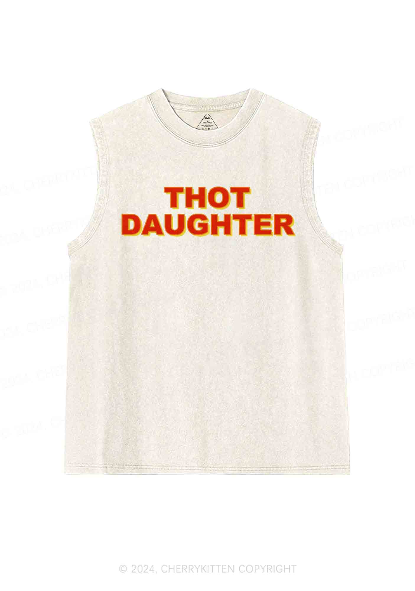 Thot Daughter Y2K Washed Tank Cherrykitten